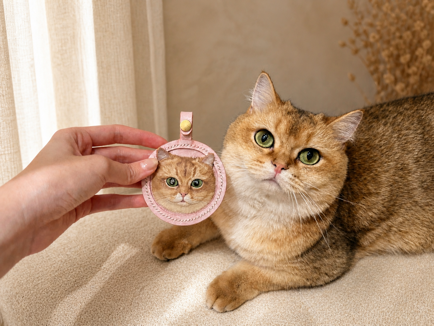 A golden British Shorthair and a Ragdoll cat sitting together